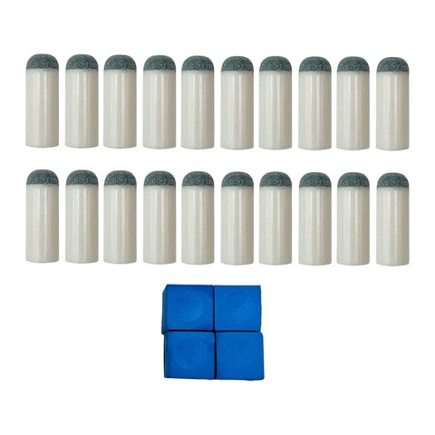 Ioensy - 20 Piezas De Puntas Para Tacos De Billar, Piezas Prácticas, Puntas Para Tacos De Billar Para Adultos, 9 Mm