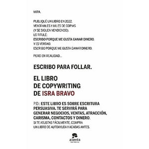 Alienta Editorial - Libro El Libro De Copywriting - Isra Bravo
