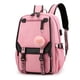 thumbnail image 1 of Large School Bags for Teenage Girls USB Port Canvas Schoolbag Student Book Bag Fashion Black Pink Teen School Backpack, 1 of 3