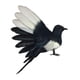 thumbnail image 1 of -Pájaro de simulación, modelo de plumas artificiales, figuras decorativas de pájaros para el hogar, fotografía, utilería, patio, decoración del hogar. Alas extendidas de 18 cm., 1 of 5