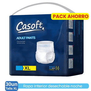 Casoft - Pañales Adulto Pants Alta Absorción Uso Cotidiano X 30 Und Talla Xl