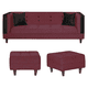 thumbnail image 1 of Sofa Santa Monica + 2 Puff Burdeo, 1 of 3