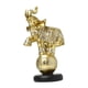 thumbnail image 5 of Estatua De Elefante De Resina, Pelota De Juego Hecha A Mano, Regalo Moderno, Estatuilla De Animal De Escritorio Dorada, 5 of 5