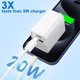 thumbnail image 4 of Cargador DelTucci de doble puerto USB C+A de 20 W para iPhone 16e con cable, 4 of 7