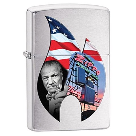 Lighter Zippo Flame Collage Pocket Cromado