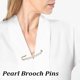 thumbnail image 3 of Gold Pearl Brooch Pins for Women, 4-Piece Large Safety Pins, 3 of 3