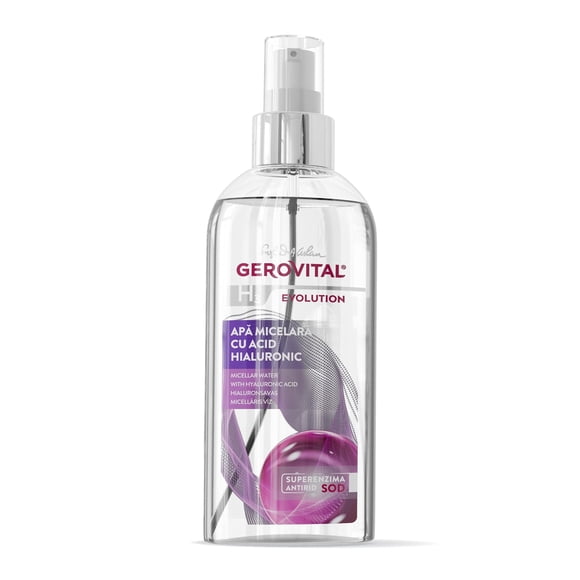 Agua Micelar Gerovital 150 ml con Ácido Hialurónico y Superóxido Dismutasa (SOD)
