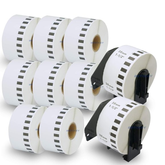 Etiqueta BETCKEY 38 mm x 30,48 m (10 rollos + 2 cartuchos reutilizables)