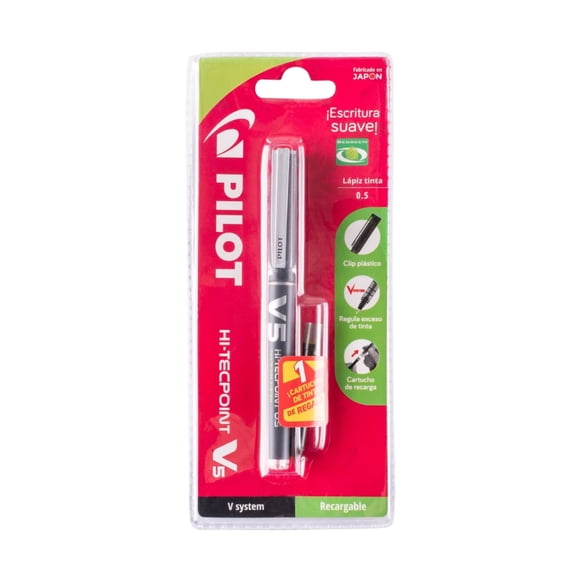 Lápiz tinta hi-tecpoint 0.5 negro begreen blister