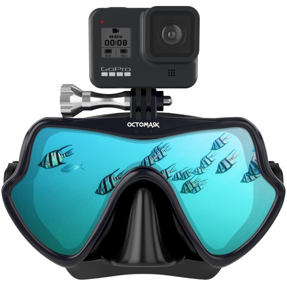 Máscara OCTOMASK sin marco con soporte GoPro – Negra