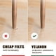 thumbnail image 3 of Protectores de fieltro para muebles Yelanon, 216 piezas, beige y negro, 3 of 7