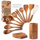 thumbnail image 1 of Set de Cucharas Renexas de 12 Piezas – Utensilios de Cocina de Madera de Teca, 1 of 6