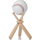 thumbnail image 1 of Soporte de béisbol Honoson de madera con 3 minibates para pelota, 1 of 6