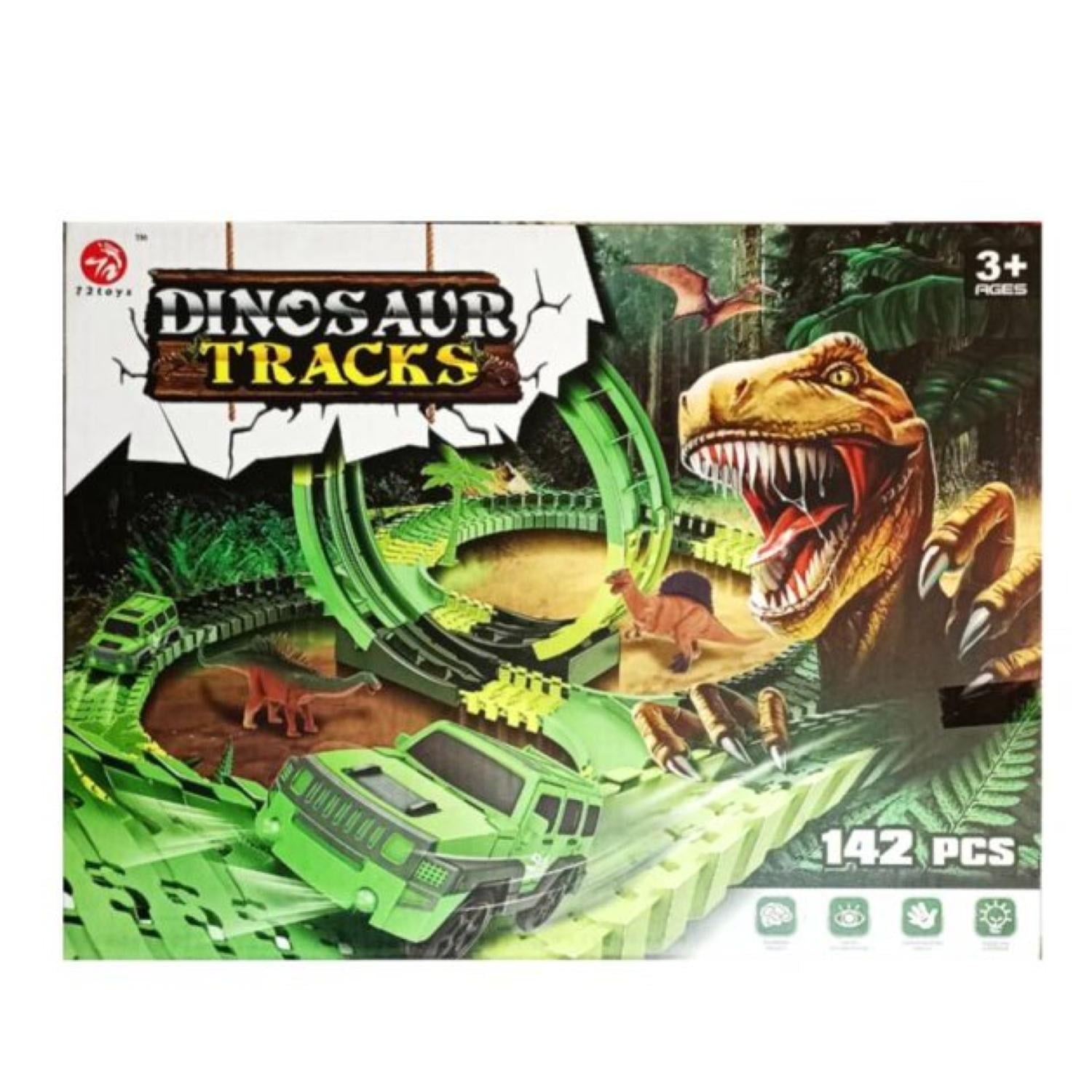 Genérico - Juguete Pista De Auto Armable Con Dinosaurios Verde Infantil