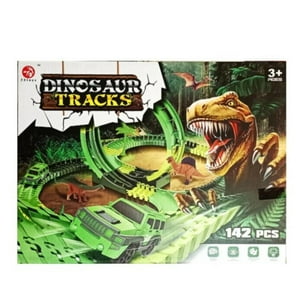 Genérico - Juguete Pista De Auto Armable Con Dinosaurios Verde Infantil