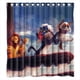 thumbnail image 1 of Cortina de ducha de El Rey León y el Gato Gruñón, juego de cortinas de baño con ganchos, tamaño 66 x 72 pulgadas, 1 of 3