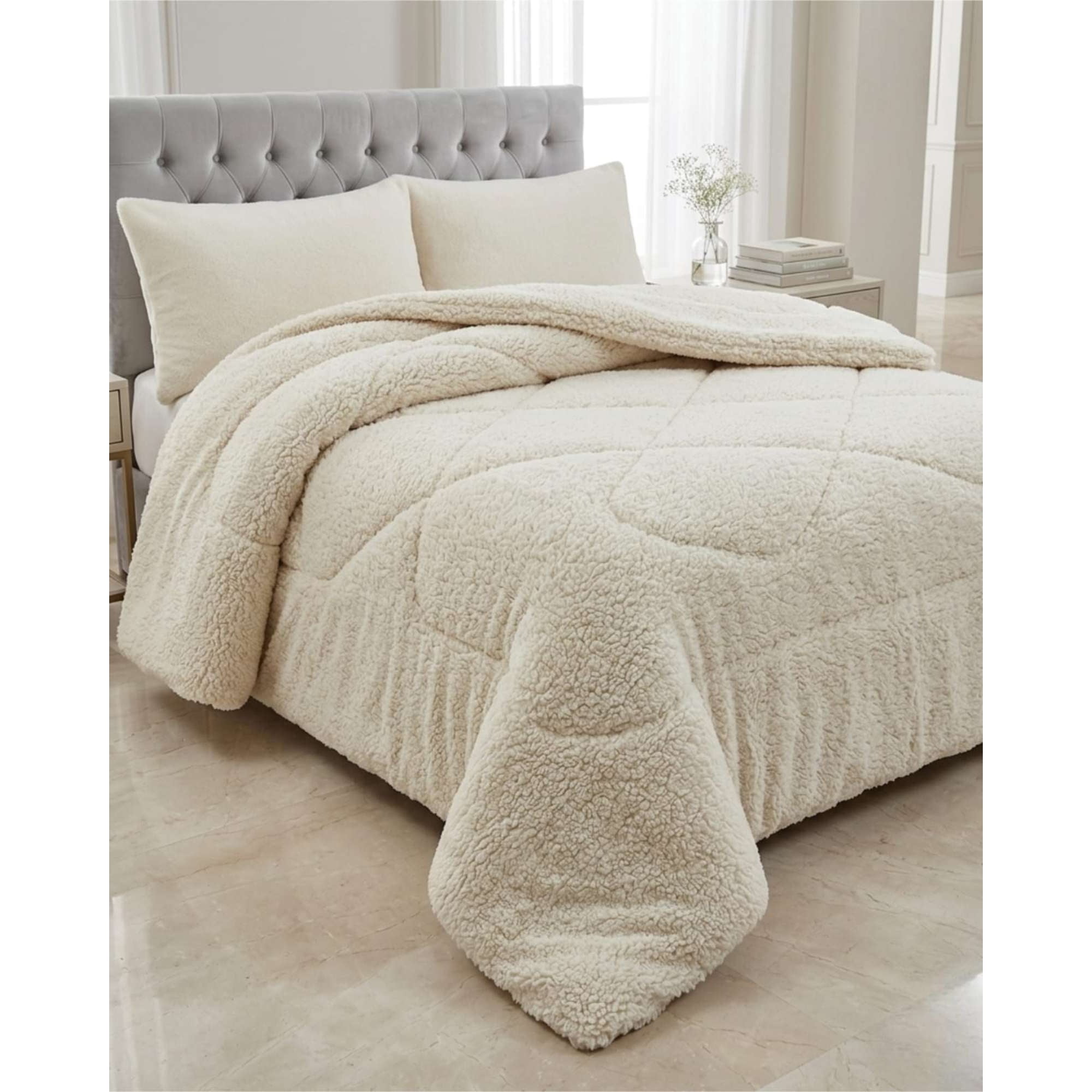 Mylhogar - Cubrecamas De Invierno Sherpa 2 Plazas Premium