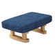 thumbnail image 3 of Reposapiés Rectangular Con Patas De Madera Para Comedor, Dormitorio, Escritorio, Color Azul, 3 of 5