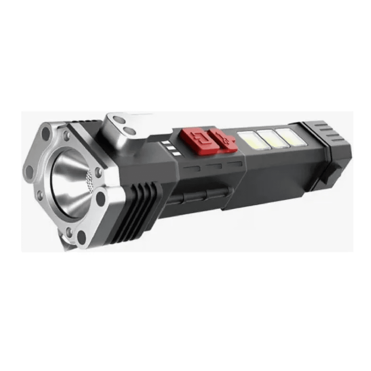 Genérico - Linterna Solar Usb Emergencia Portátil Táctica Sobrevivencia Blanco Negro