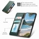 thumbnail image 3 of Funda tipo cartera para Samsung Galaxy A52 5G de piel con cierre magnético, ranuras para tarjetas y correa para la muñeca Verde, 3 of 6