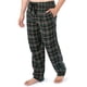 thumbnail image 5 of Pantalón de pijama IZOD de franela tejida para hombre, algodón a cuadros, color verde, 5 of 5