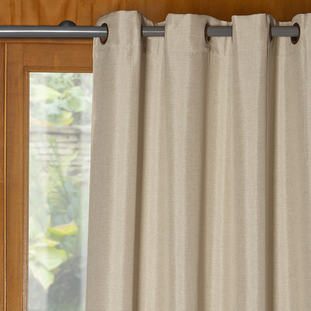 Masel - Cortina De Tela Mati 140X225 Ivory C/ Abrazadera