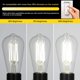 thumbnail image 4 of Paquete de 6 bombillas LED Gozelux Vintage Edison, 6 W, 5000 K, regulables, E26, 4 of 7