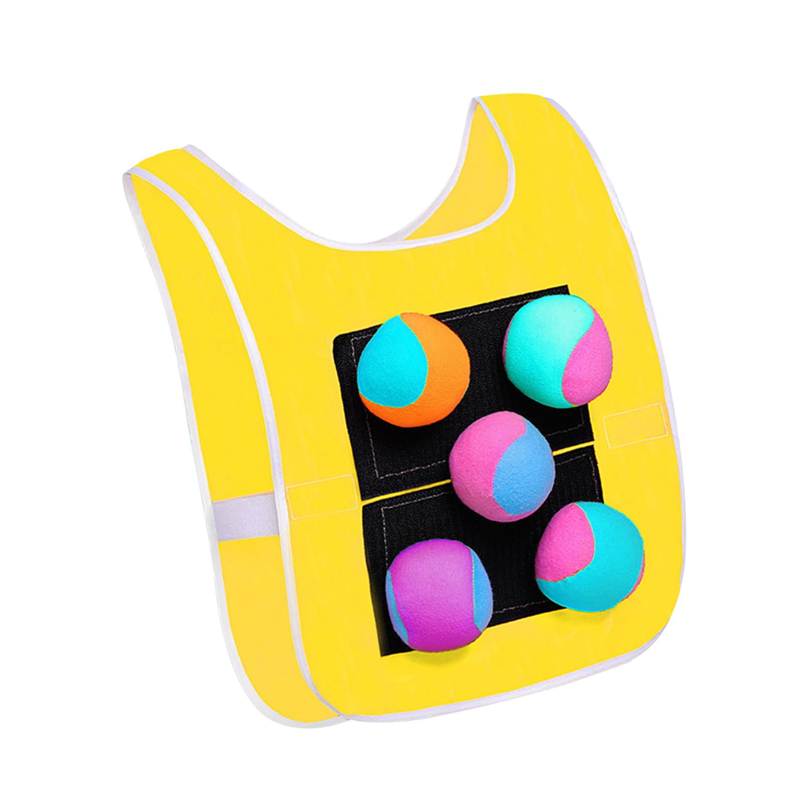 Bothyi - Juego De Dodgeball Con 5 Bolas Adhesivas, Accesorios Para Juegos Deportivos Al Aire Libre Para Adultos En La Playa, Color Amarillo