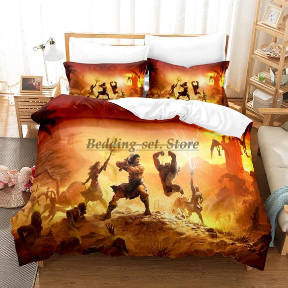 Conan Exiles Age Of Sorcery Bedding Set Bed Set Aldult Kid Bedroom Duvetcover Sets Anime
