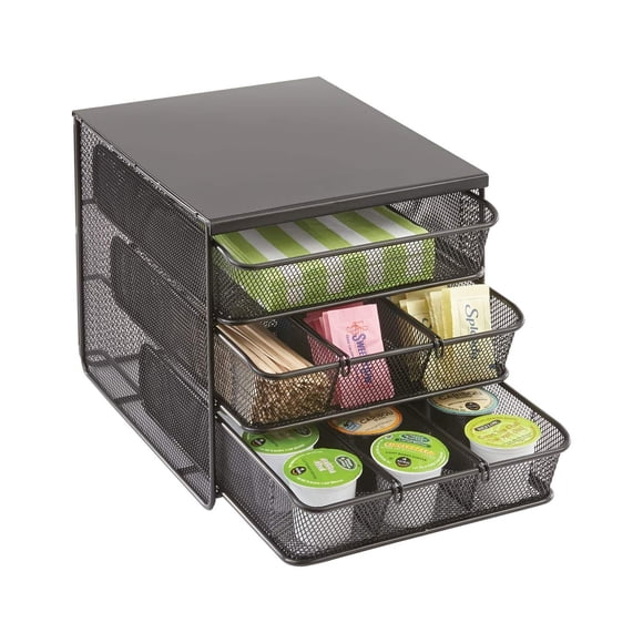 Organizador Safco Onyx de 3 Niveles y 3 Cajones en Acero Negro