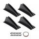 thumbnail image 5 of 4 Piezas Difusor De Parachoques Trasero Difusor De Parachoques Trasero De Forma Curvada Para Coche 20 Cm X 12,2 Cm X 6 Cm Negro, 5 of 5