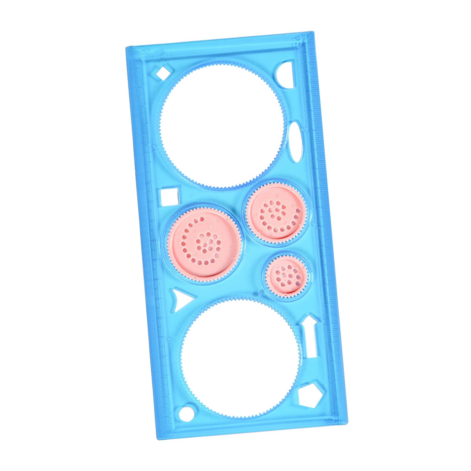 Magideal - Regla Geométrica Multifuncional, Plantilla De Dibujo Geométrico, Regla, Plantilla Para Medir, Regla, Múltiples Formas Para , Azul