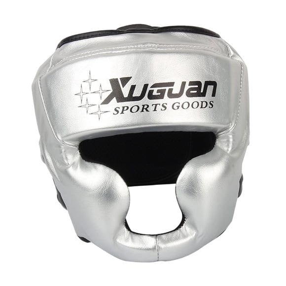 Boxing Headgear Soft Frente Suave Y Protección Para La Oreja Para MMA Wrestling Muay Thai M Silver