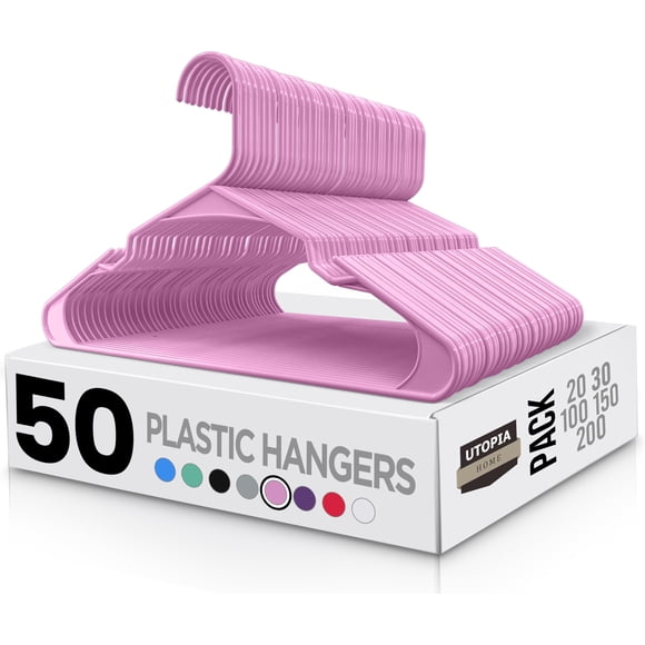 Organizadores De Armario Duraderos De Plastic Hangers Paquete De 50