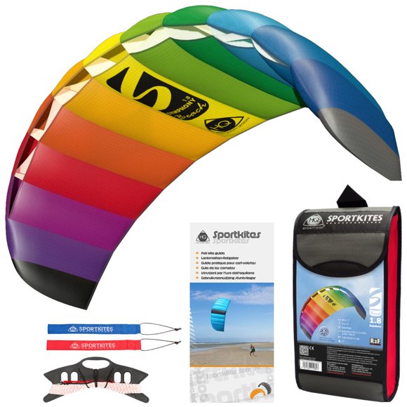 Stunt Kite HQ Symphony Beach III 1.8 Rainbow de doble línea