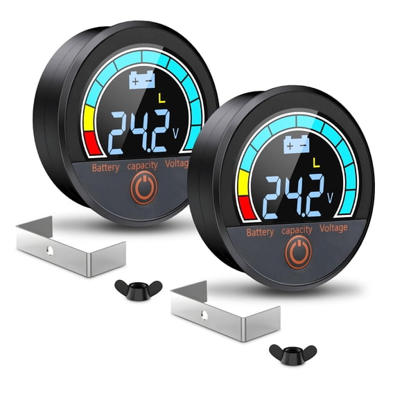 Voltímetro de batería Safpovel 12V-84V impermeable con LCD