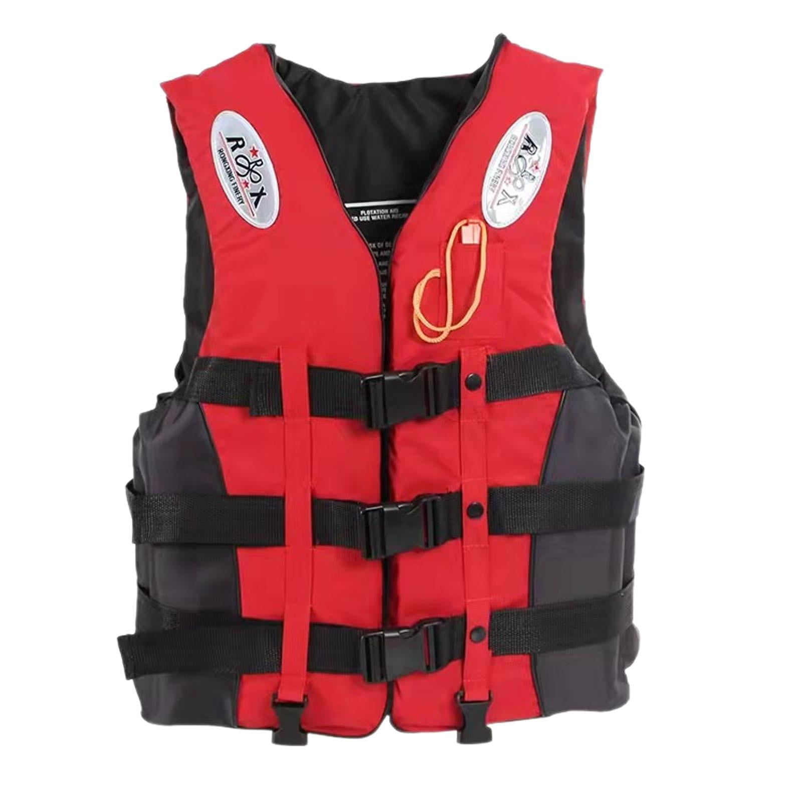 Magideal - Chaqueta De Natación Equipo Deportivo Chaleco Salvavidas Portátil Para Navegación A La Deriva Navegación M Rojo