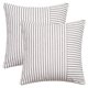 thumbnail image 1 of REGALWOVEN Fundas de Cojín a Rayas Boho Juego de 2 Fundas de Almohada de Estilo Rústico Decoración para el Hogar para Sofá Cama Dormitorio Negro 18" x 18", 1 of 6
