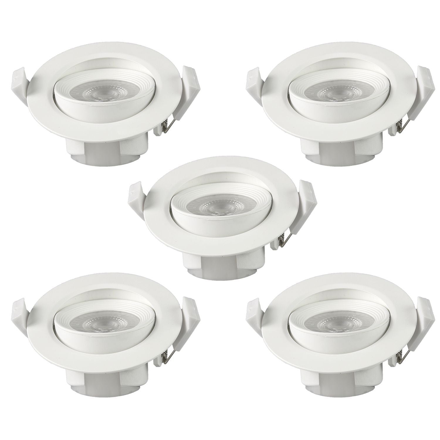 Genérico - Pack 5 Foco Basculante Led Embutido Spot 6.5w Frío Redondo