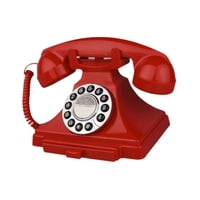 Bothyi - Teléfono Con Cable De Diseño Retro, Práctico Adorno Para El Hogar, Para Hotel, Oficina, Dormitorio, Color Rojo