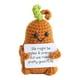 thumbnail image 3 of Divertida Muñeca De Tejer Con Tarjeta De Afirmación Suave Para Apartamento Dormitorio Escritorio Naranja, 3 of 3