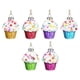 thumbnail image 1 of 6x Adornos Navideños Con Forma De Cupcakes Adornos Para árbol De Navidad Colgante De Cristal Para Navidad, 1 of 3
