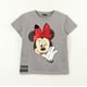 thumbnail image 1 of Polera Manga Corta Niña Minnie Lentejuelas Moño Gris Disney, 1 of 5