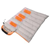 Magideal - Dormir Portátil Con Calefacción Usb Impermeable Dormir De Invierno Suave Cálido Para Mochilero Invierno Senderismo Camping Al Aire Naranja