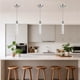 thumbnail image 2 of Paquete de 3 lámparas colgantes Esfos Kitchen Island con burbuja de cristal, 2 of 9