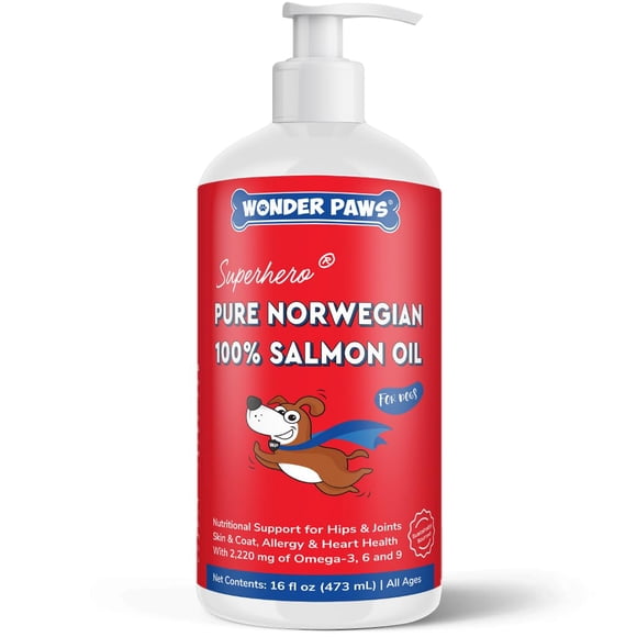 Suplemento de aceite de salmón Wonder Paws para perros 473 ml