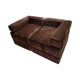 thumbnail image 3 of Sofa Cama Arkos Dos Cuerpos En Felpa Chocolate, 3 of 3