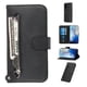 thumbnail image 3 of Funda con Cremallera para Samsung Galaxy S20 5G, Carcasa Cartera de Cuero PU con Soporte y Tarjetero, 3 of 5