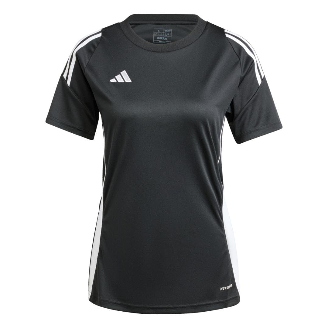 Camiseta Adidas Tiro 24 Para Mujer En Blanco Y Negro, Talla Xx-sl