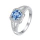 thumbnail image 2 of Anillos de Boda de Moissanita 1 Uds Corte Redondo Color D VVS1 Anillos de Diamante de Plata Esterlina S925 Anillos de Compromiso Aniversario Promesa de Moissanita para Mujer con Certificado, 2 of 9